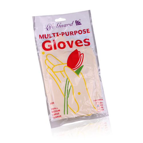 Flock Lined Yellow Gloves Large 12Pair/Bag product image