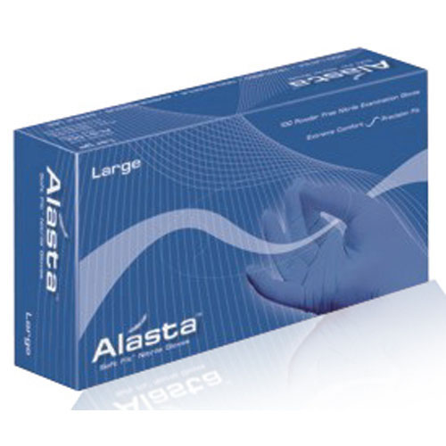 Alasta Soft Fit Nitrile Exam Gloves Large Blue Non-Sterile thumbnail 9