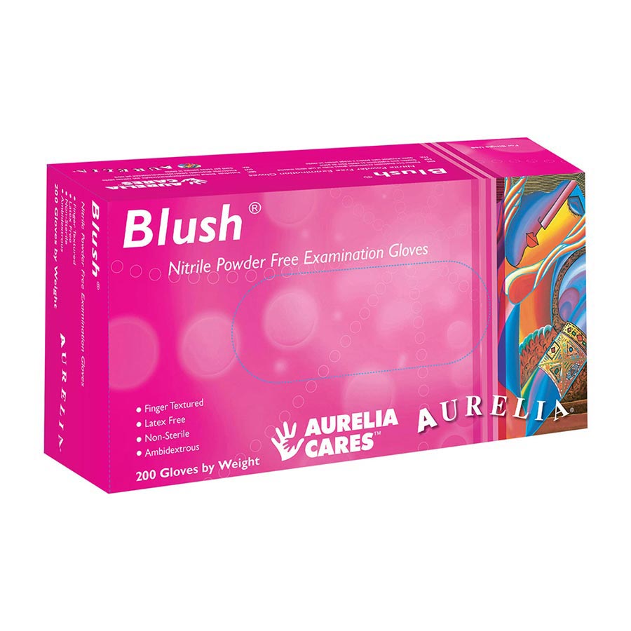 Aurelia Blush Nitrile Glove Large 200/Box 78888 thumbnail 3