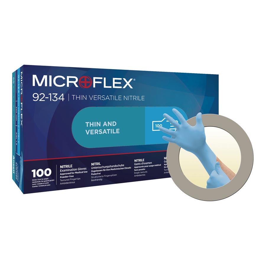 Microflex Nitrile Gloves 100/Bx Blue X-Large thumbnail 8