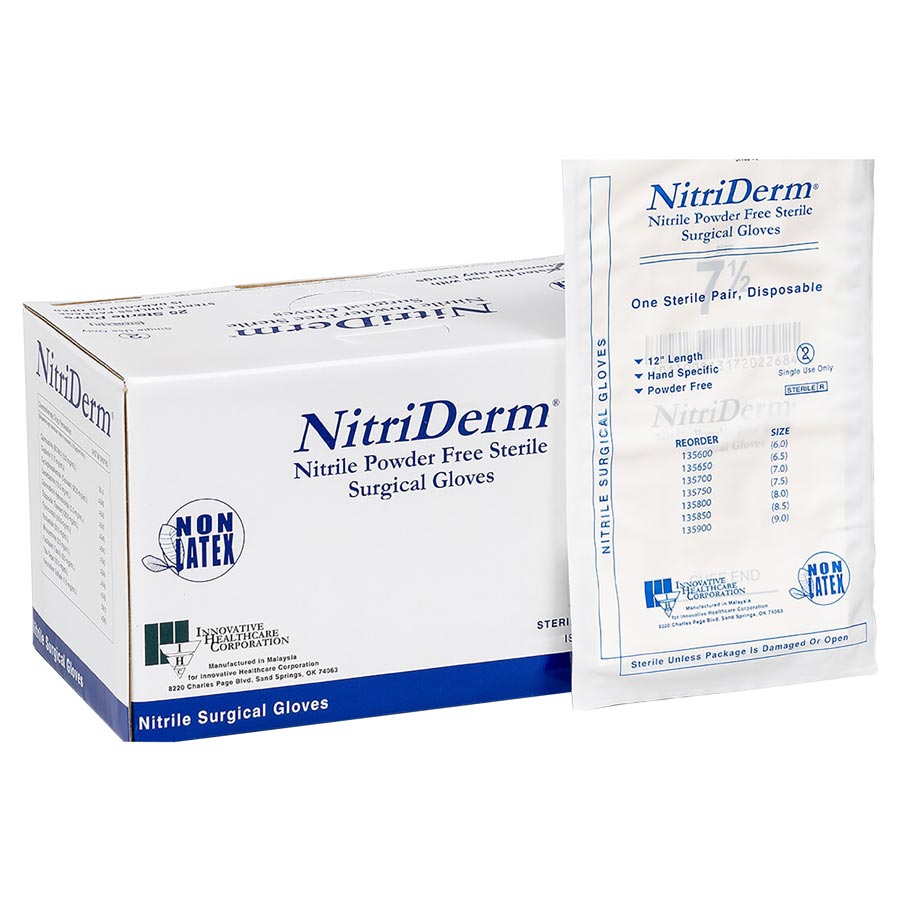 Nitriderm Nitrile Sterile Surgical Gloves 50pr/Bx Size 7.0, 135270 thumbnail 4