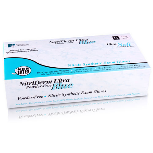 Nitriderm Ultra Blue PF Gloves Large 100/Box 157300 thumbnail 2