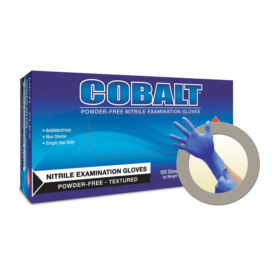MICROFLEX Cobalt Nitrile Exam Gloves Large Blue Non-Sterile 100/Bx thumbnail 8