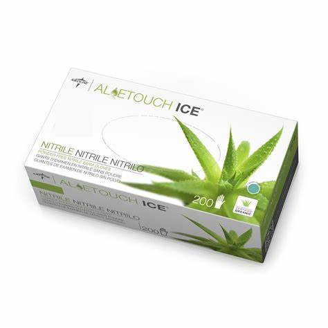 Aloetouch Ice Nitrile Exam Gloves Small Green Non-Sterile thumbnail 3