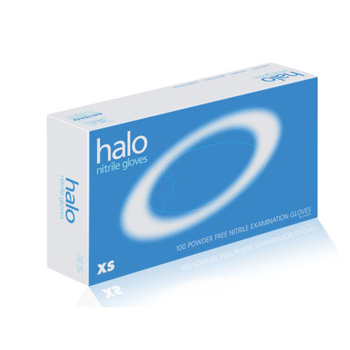 Halo Nitrile Exam Gloves X-Large Dark Blue Non-Sterile thumbnail 8