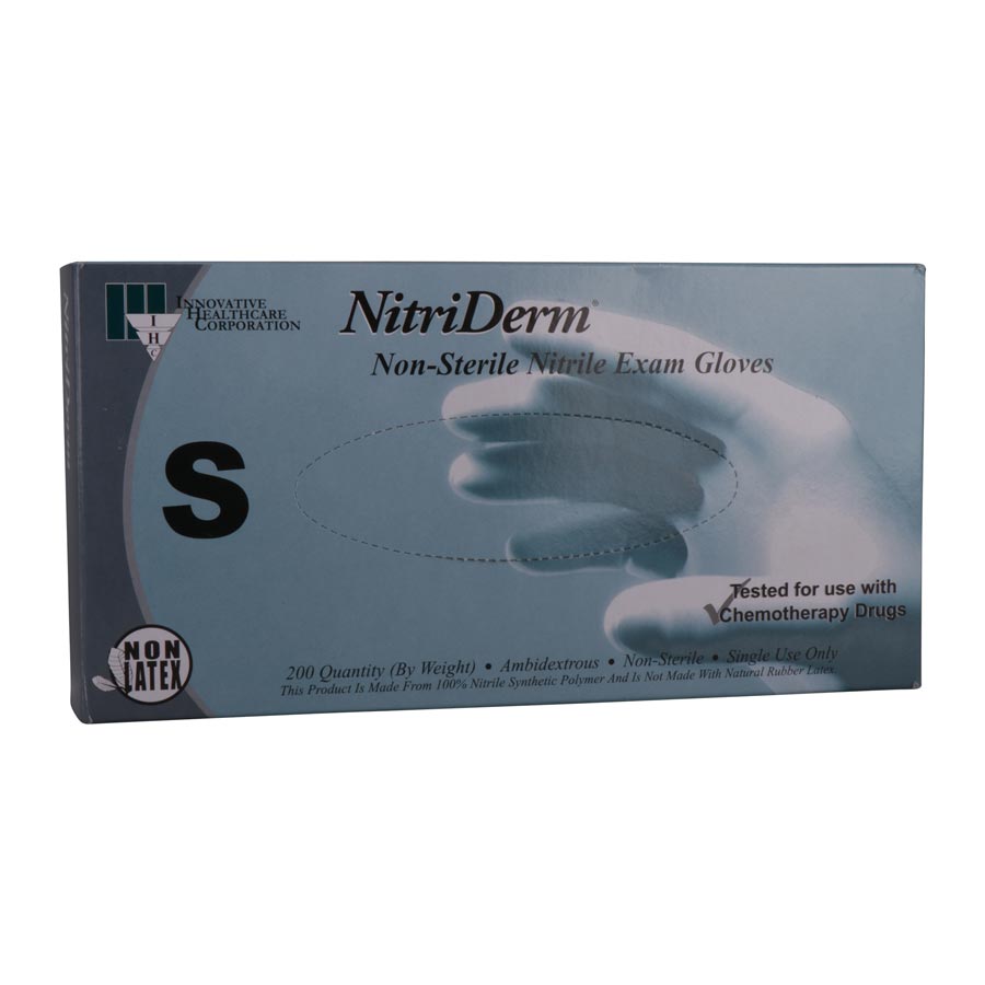 NitriDerm Powder Free Nitrile Chemo Tested 3.5gml Gloves SM 200/Box product image