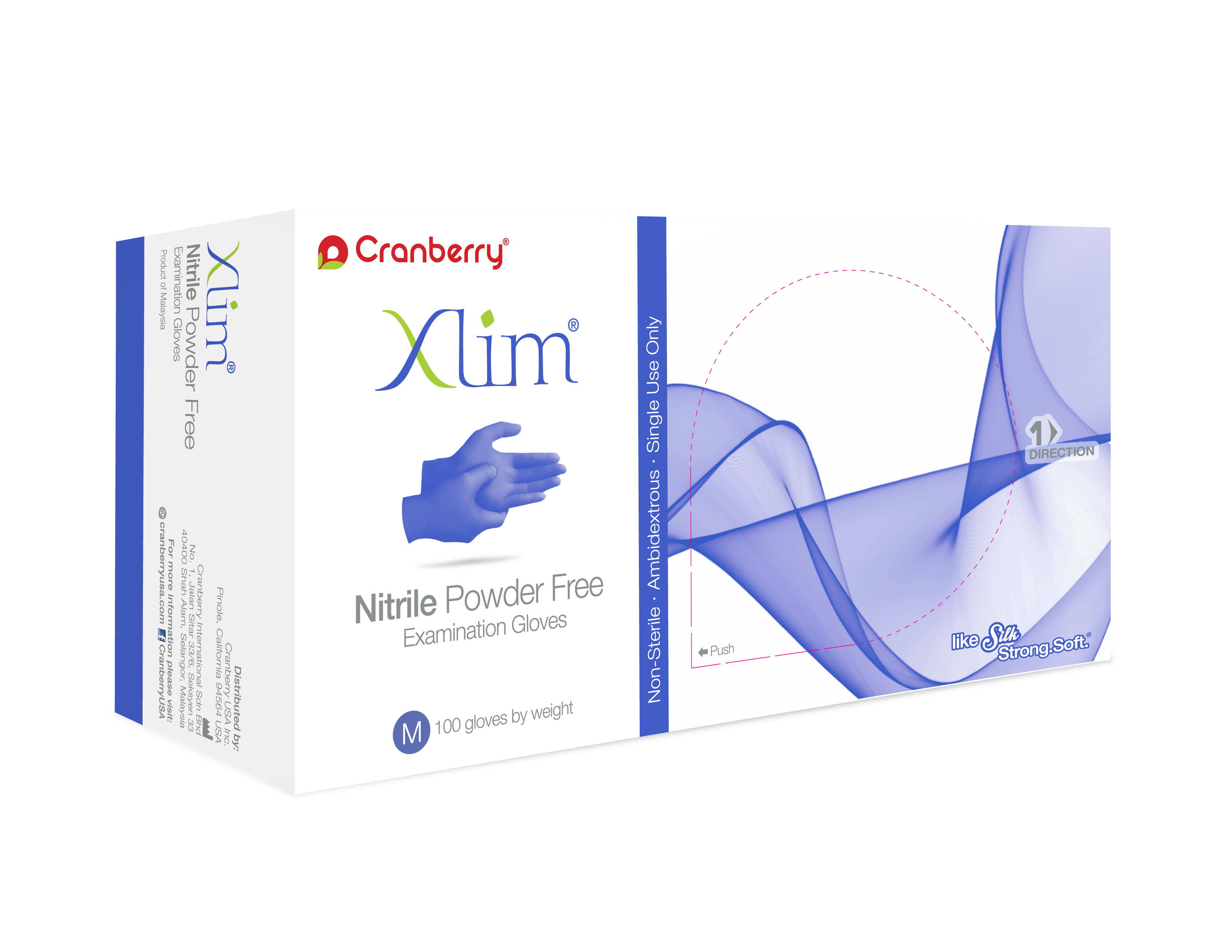 Xlim Nitrile Exam Gloves Large Dark Blue Non-Sterile thumbnail 8