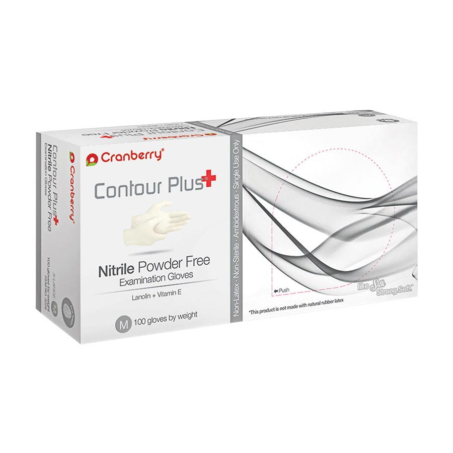 Contour Plus Nitrile Exam Gloves X-Small Standard White Non-Sterile thumbnail 8