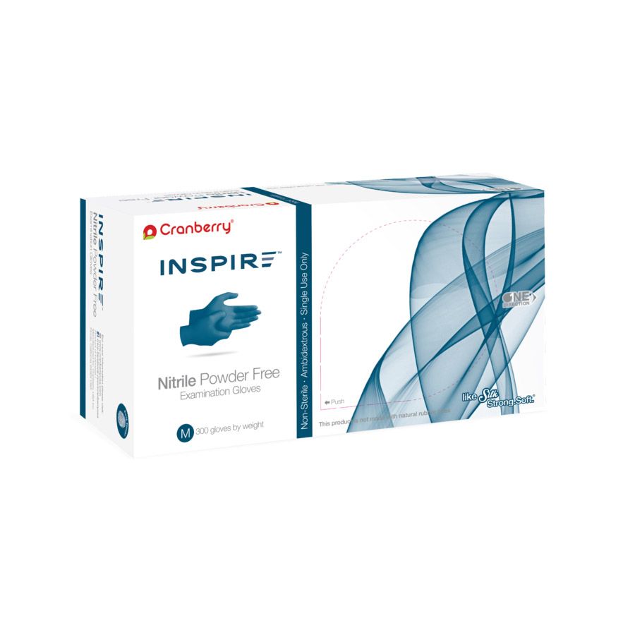 Inspire Nitrile Examination Gloves, Powder-Free, Medium, 300/Box, 3387 thumbnail 9