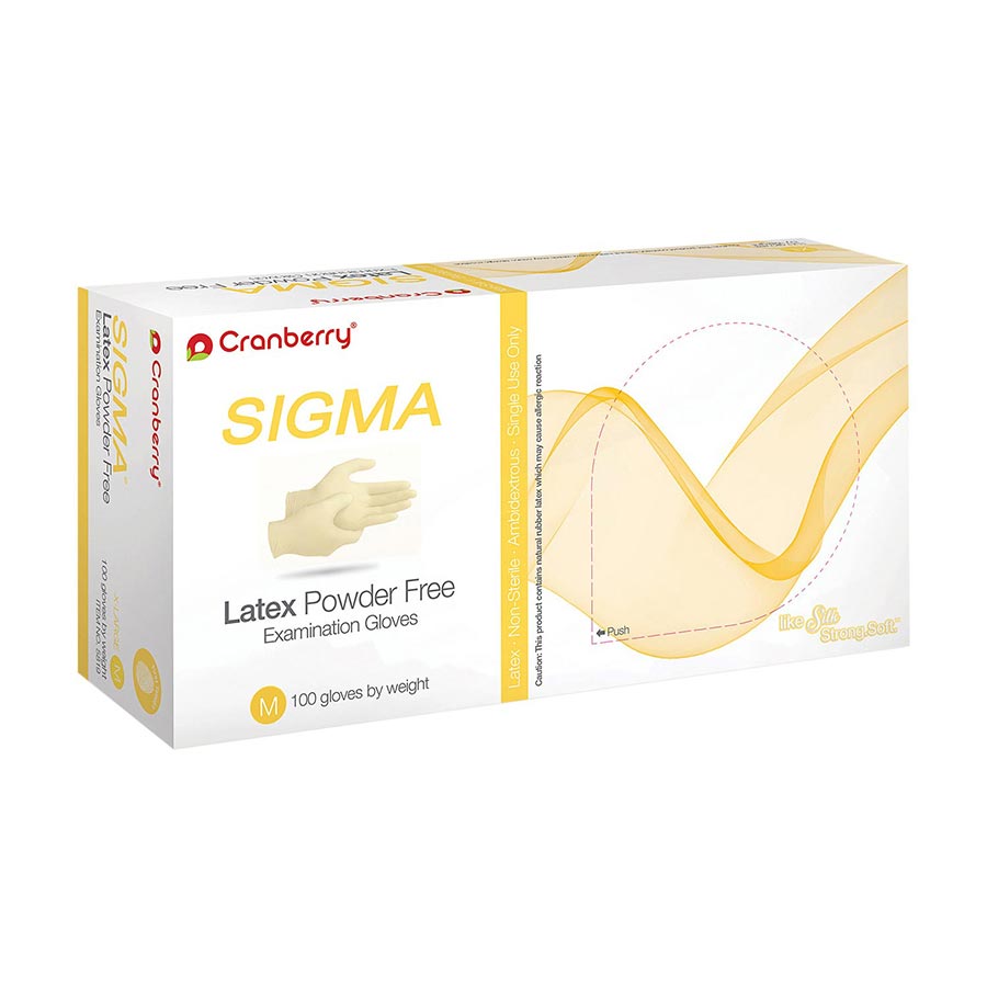 Sigma Latex Exam Gloves Small Natural Non-Sterile thumbnail 8