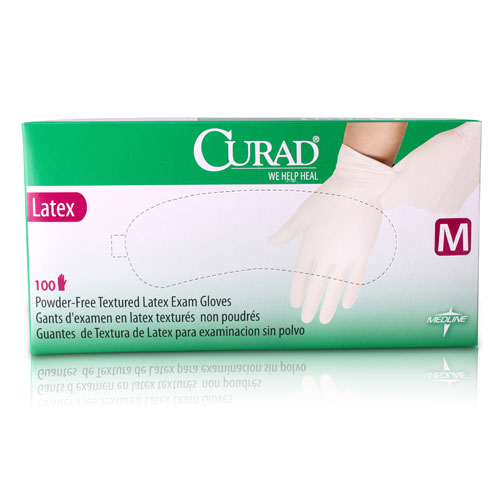 Accucare Latex Exam Gloves X-Small Beige Non-Sterile thumbnail 2
