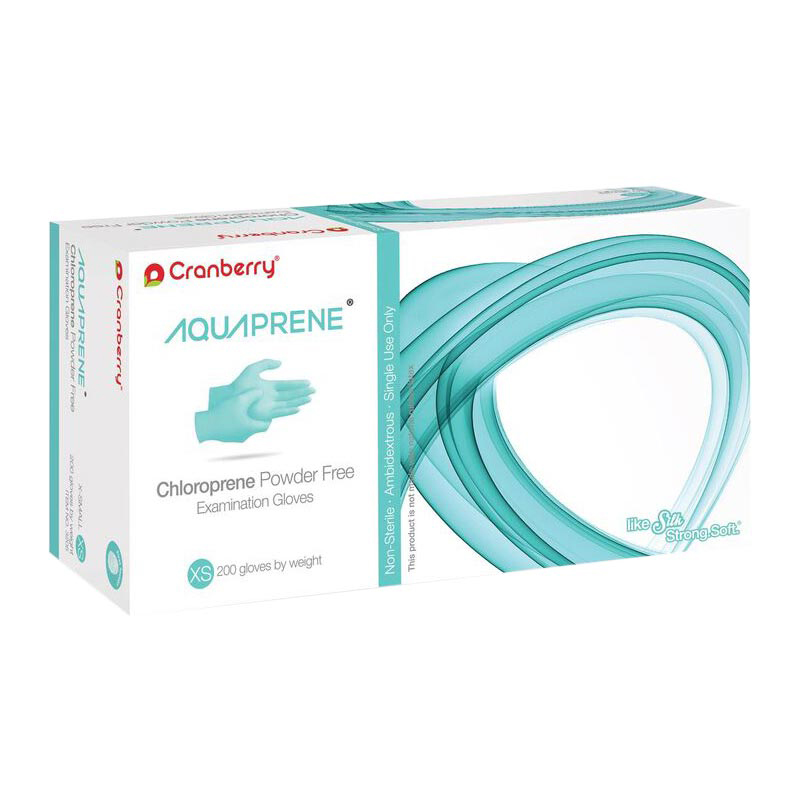 AquaPrene Chloroprene Exam Gloves, Powder-Free, Extra Small, 200/Box, CR3025 thumbnail 8