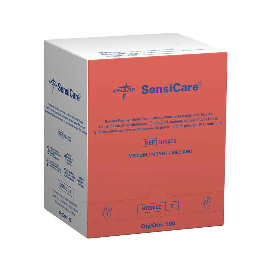 SensiCare Vinyl Exam Gloves Medium Beige Sterile product image