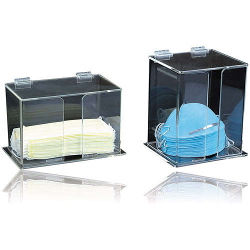 Earloop Face Mask Organizer, Acrylic, 8 1/2" x 5 1/4" x 5", Clear, 1/Pk, 1212 thumbnail 7