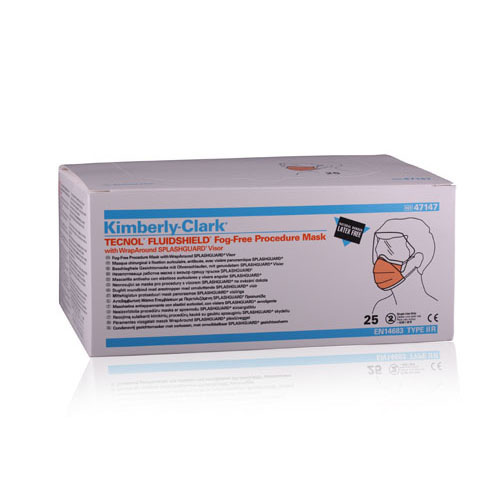 Fluidshield Procedure Mask, ASTM Level 3, Earloop, Orange, 25/Box thumbnail 13