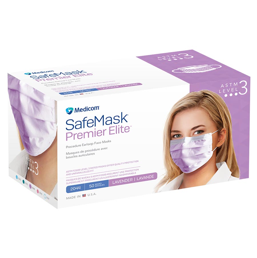SafeMask Premier Elite Mask Lavender 50/Bx thumbnail 9