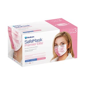 SafeMask Premier Elite Procedure Earloop, ASTM Level 3, Pink, 50/Box, 2046 thumbnail 9