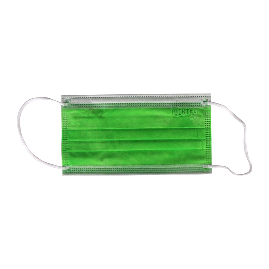 Dental City Earloop Masks Neon Green 50/Box ASTM2 product image