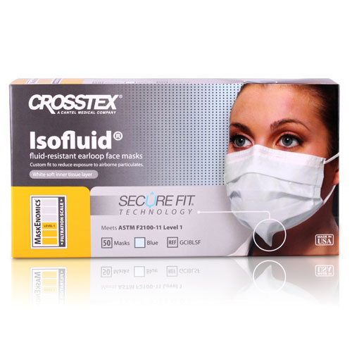 Isofluid SecureFit Earloop Masks, ASTM Level 1, Blue, 50/Pk, CGIBLSF thumbnail 9