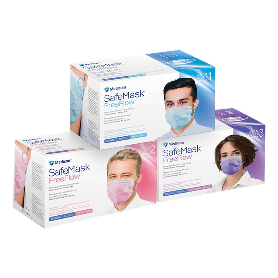 SafeMask FreeFlow Level-3 Masks 50/Bx Blue, 200515 thumbnail 9