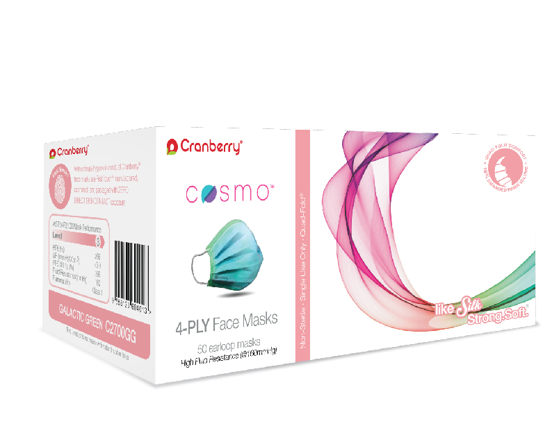 Cranberry - COSMO Face Mask Galactic-Green L3 50/Box thumbnail 13