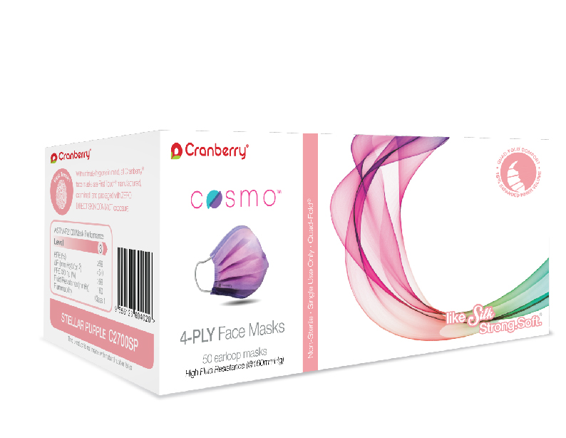Cranberry - COSMO Face Mask Stellar-Purple L3 50/Box thumbnail 13