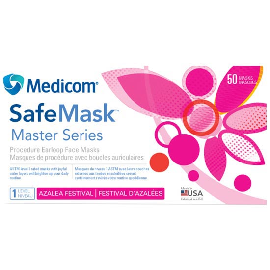 Safe+Mask Master Series Procedure Earloop, ASTM Level 1, Azalea Festival, 50/Box, 2051 thumbnail 7