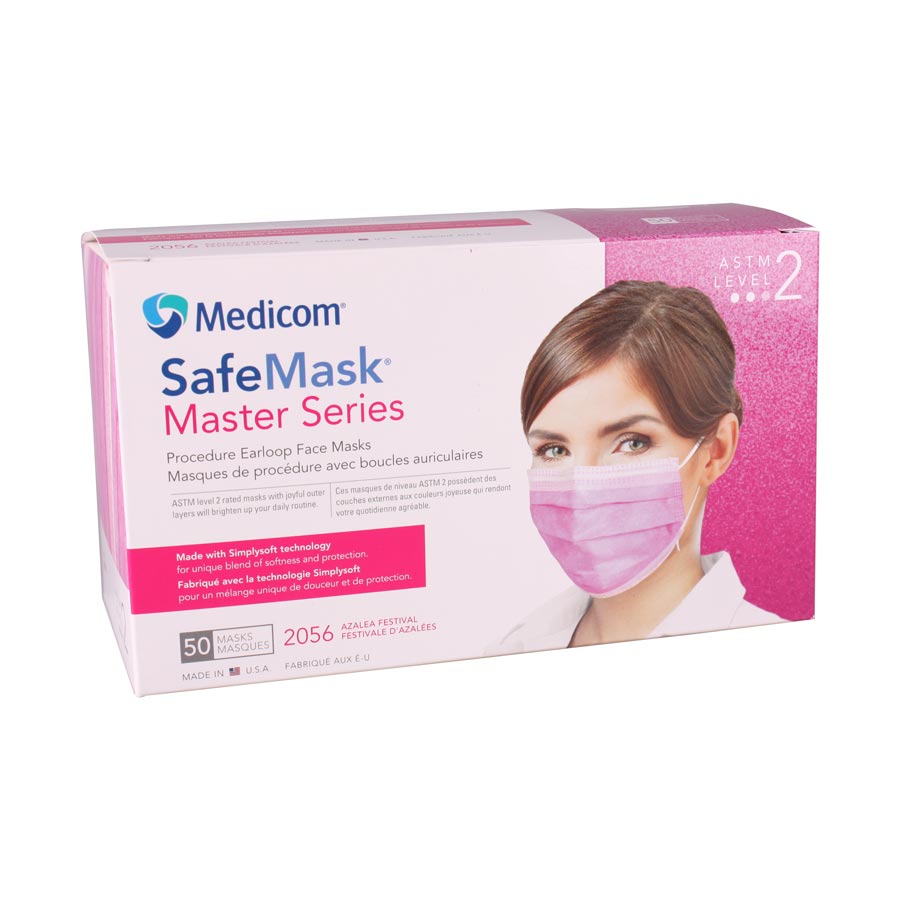 SafeMask Master Series Procedure Earloop, ASTM Level 2, Azalea Festival, 50/Box, 2056 thumbnail 7
