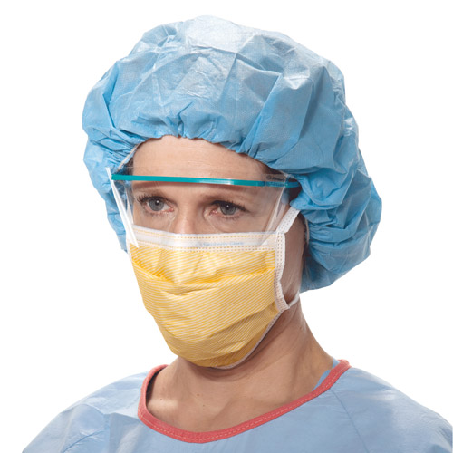 Fluidshield Procedure Mask, ASTM Level 3, Orange, 50/Box thumbnail 3