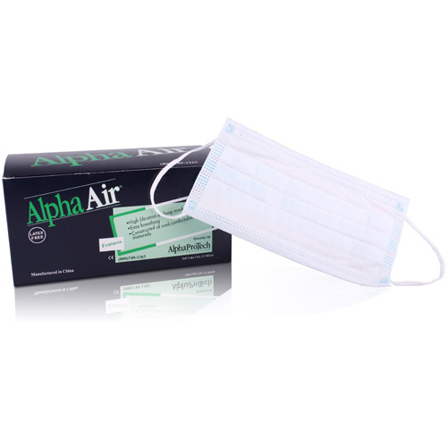 AlphaAir Mask ASTM Level 3 Anti-Fog Blue 50/Bx thumbnail 7