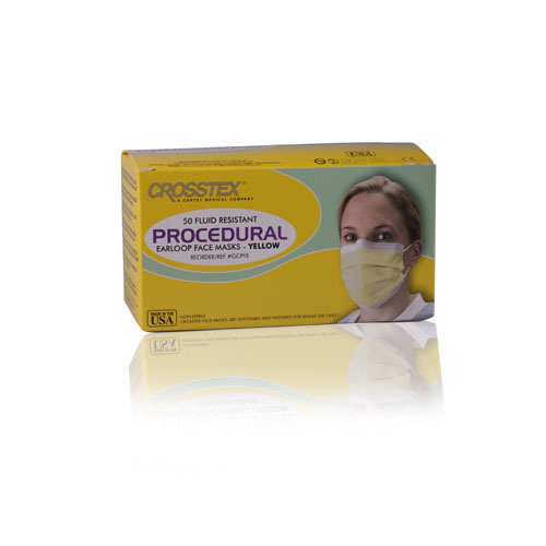 Procedural Earloop Face Masks, ASTM Level 2, Yellow, 50/Pk, GCPYE thumbnail 8