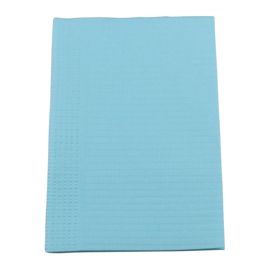 Plastcare Patient Bibs Blue 2Ply+Poly 13x18 (EURO) 500/Case product image
