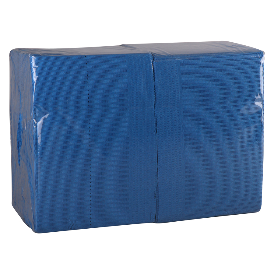 Plastcare Patient Bibs Vibrant Dark Blue 2Ply+Poly 13x18 (EURO) 500/Case product image