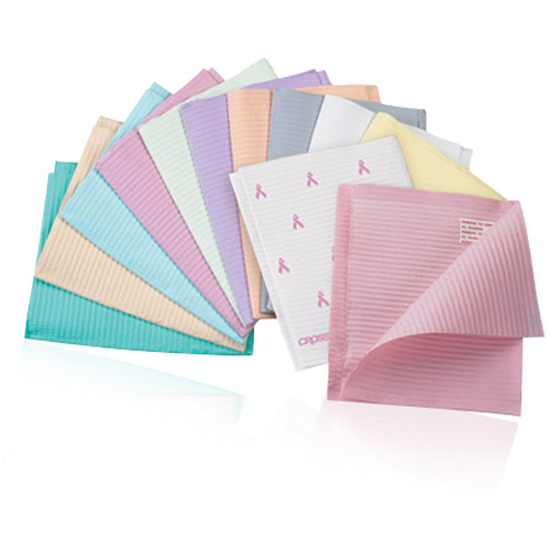 Econoback Patient Bibs, 2-Ply, 13" x 19", Pink Ribbons, 500/Pk, WEXPP thumbnail 8