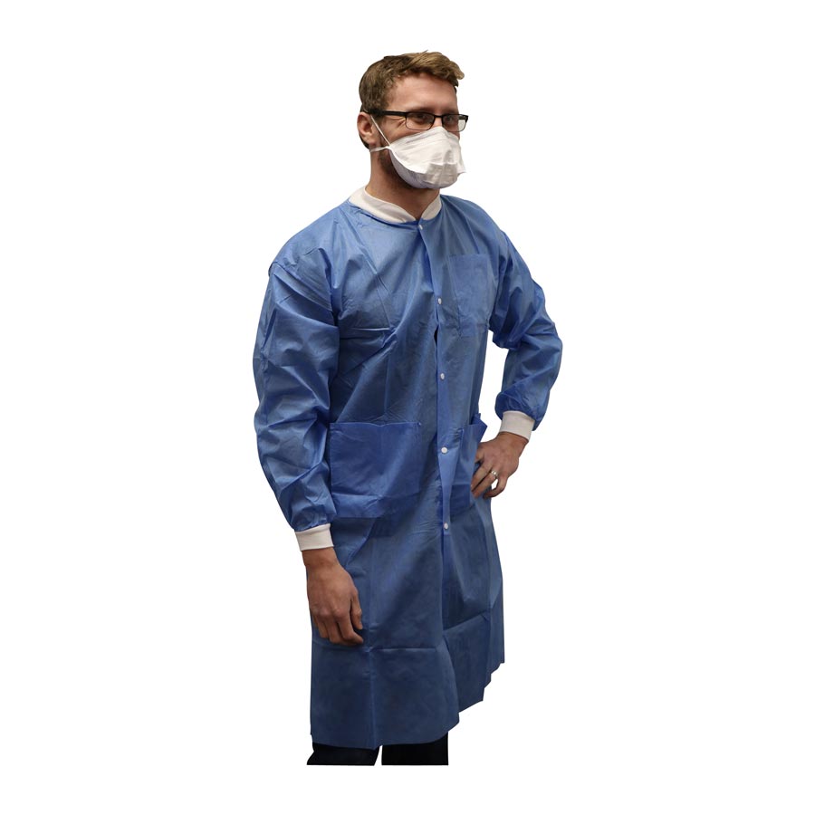 Choice Lab Coat Blue Knee Length XX-Large10/Box product image