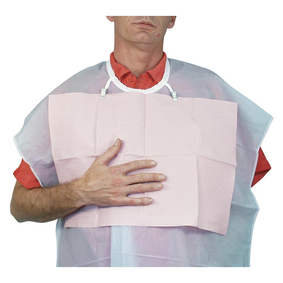 Patient Protective Aprons, Plastic, Waist-Length, 27" x 30", White, 1/Pk, NP3WH thumbnail 9