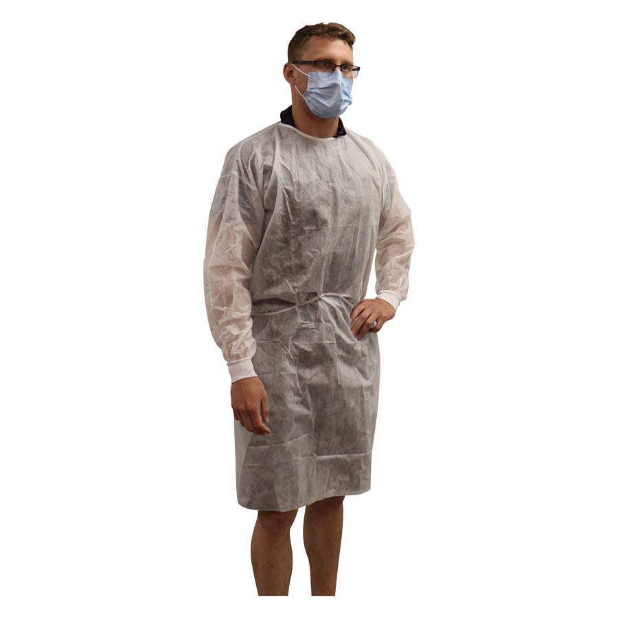 Unipack Isolation Gown SMS Regular White 50/Ca thumbnail 3