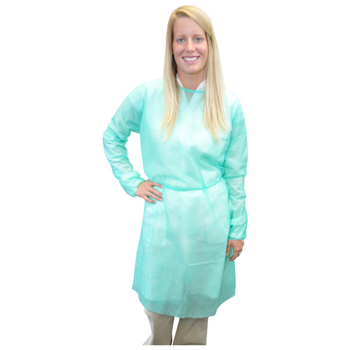 Maytex Elastic Cuff Isolation Gowns Green 50/Box 6000GREEN product image