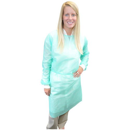 Maytex Knit Cuff Isolation Gowns Green 50/Box 6010GREEN product image