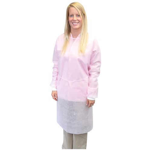 Maytex Knit Cuff Isolation Gowns Pink 50/Box 6010PINK product image