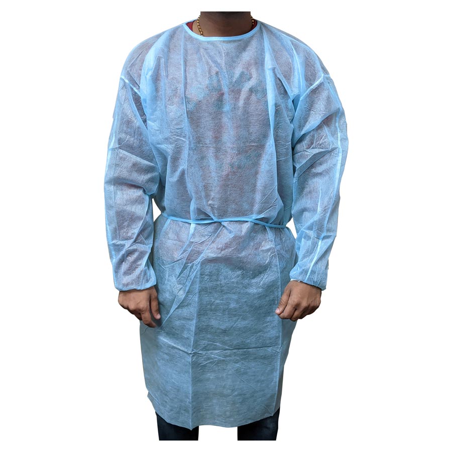 Isolation Gown Polypropylene One Size Blue 50/Ca product image