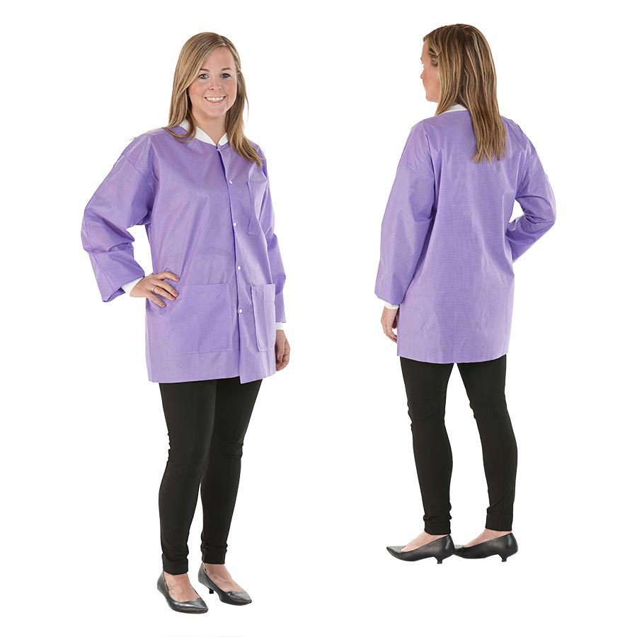 SafeWear Disposable Hipster Jacket, Medium, Plum Purple, 12/Pk, 8103-B thumbnail 9
