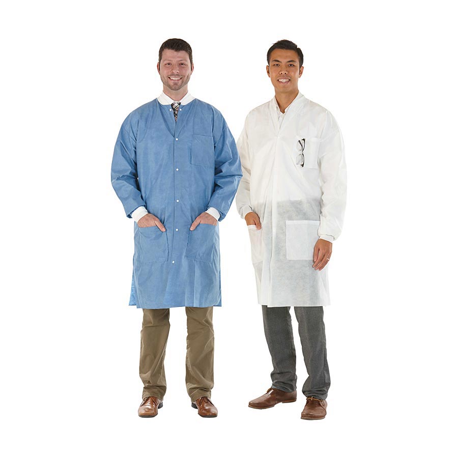 SafeWear Hi-Perform Lab Coat Deep Blue 2XL 12/Pk, 8107-E thumbnail 9