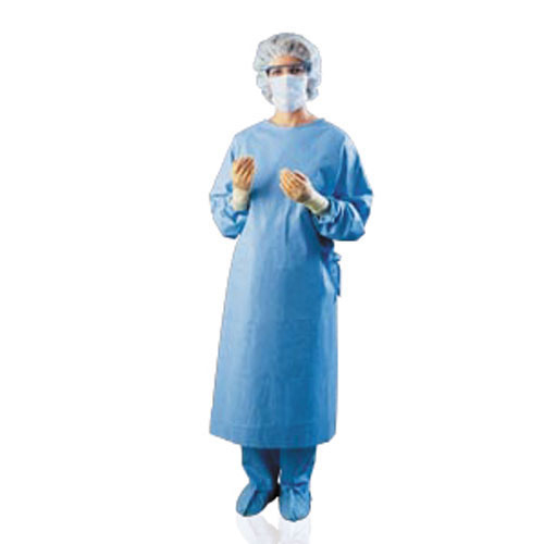 Ultra Non Reinforced Surgical Gown SMS Fbrc 2X Large Blue/Yellow Neckband 28/CA product image