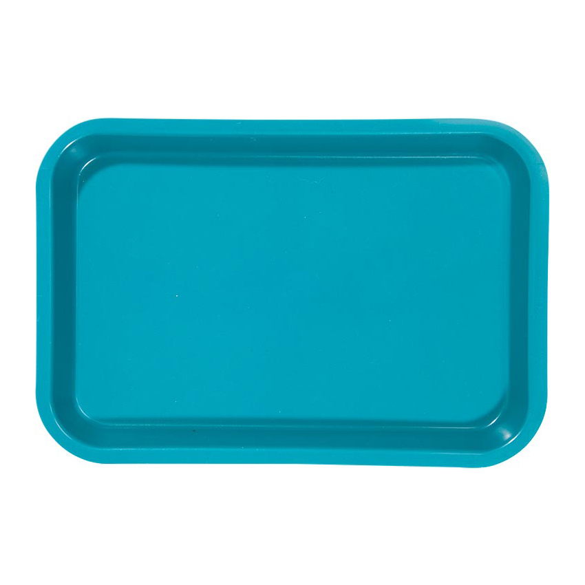 Mini Flat Set-Up Trays, Plastic, Teal, 1/Pk, 20Z101J thumbnail 4
