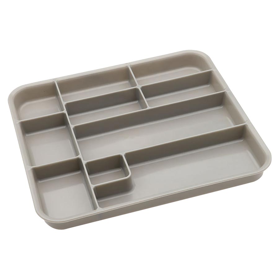 Tub Insert, 10 Compartments, 10 3/4" x 9 11/16" x 1", Gray, 1/Pk, 20Z465 thumbnail 9