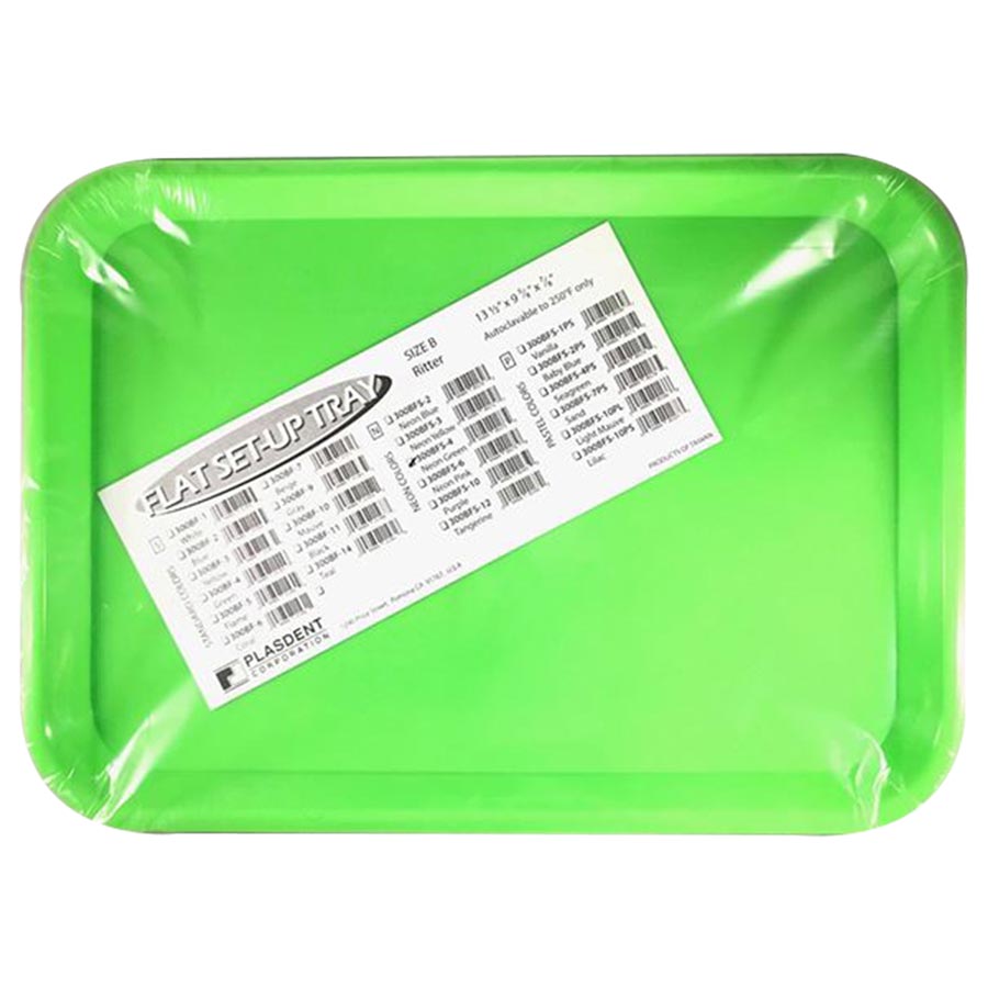 Plasdent - Flat Tray Size B Neon Green product image