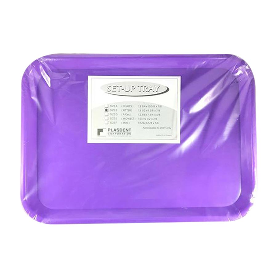 Plasdent - Flat Tray Size B Neon Purple - Plasdent - Flat Tray Size B Neon Purple - Image 1