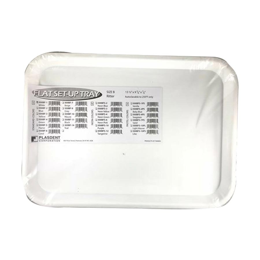 Set-Up Plastic Flat Trays, # B, White, 1/Pk, 300BF-1 thumbnail 8