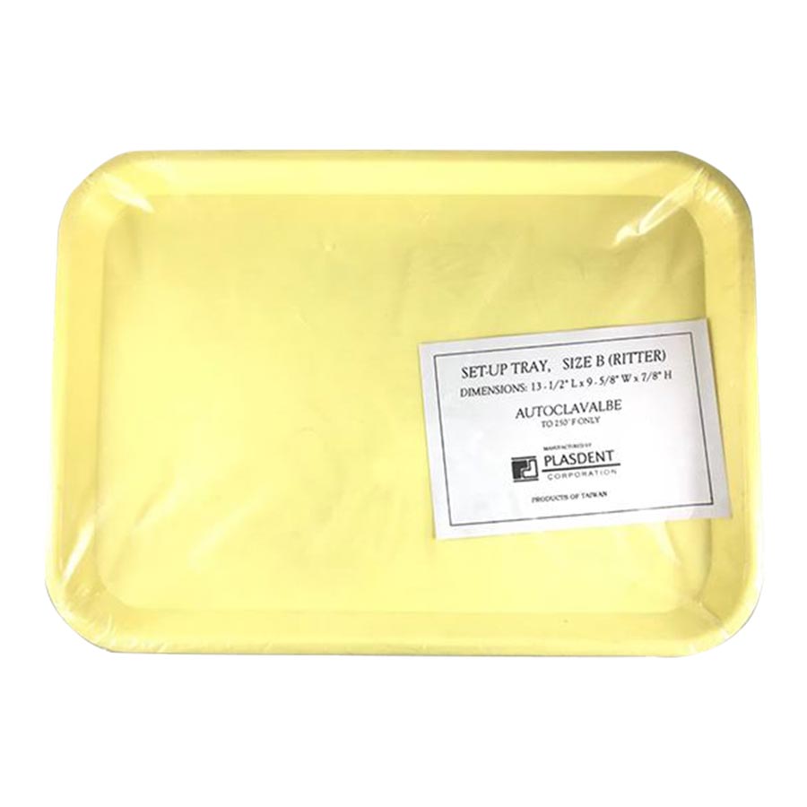 Set-Up Plastic Flat Trays, # B, Yellow, 1/Pk, 300BF-3 thumbnail 6